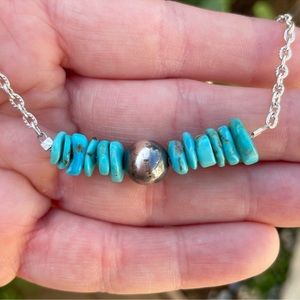 Kotah Bear Navajo Pearl, Turquoise Necklace